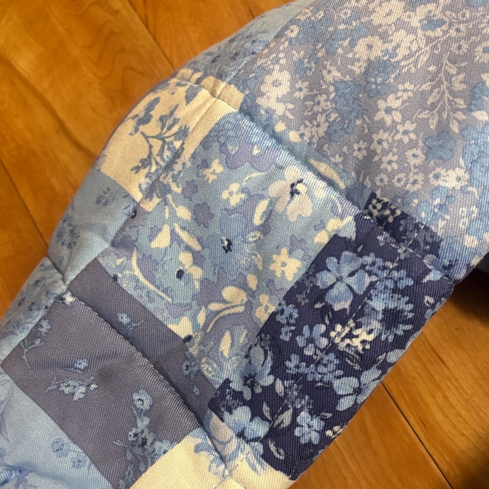 Patchwork puffer coat - image 4